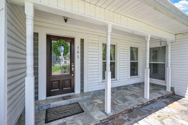 view of doorway to property