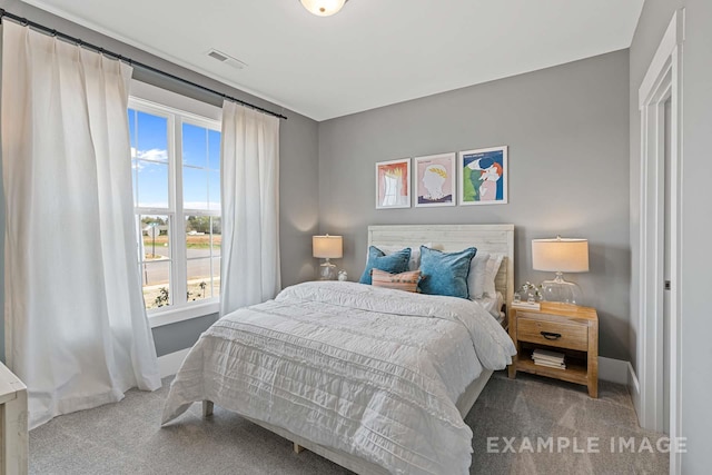 view of carpeted bedroom