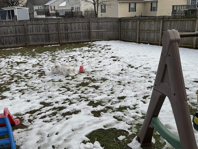 view of snowy yard