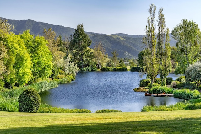 property view of water with a mountain view