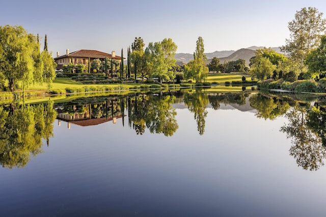 property view of water with a mountain view