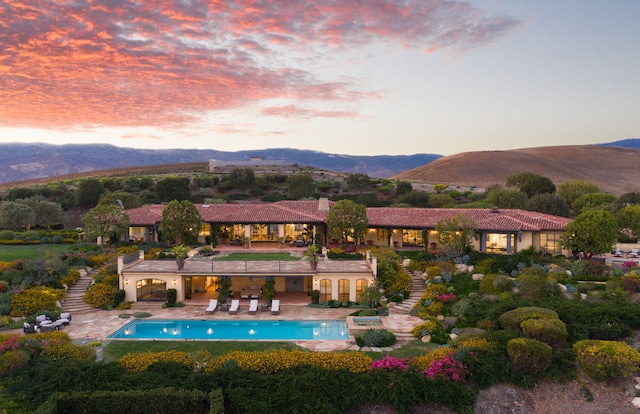 exterior space with a mountain view