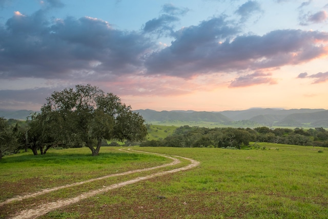 property view of mountains with a rural view