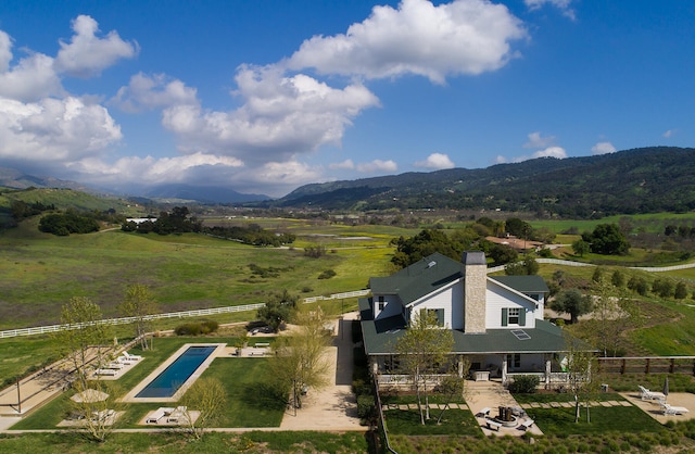 property view of mountains featuring a rural view