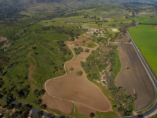 bird's eye view with a rural view