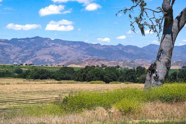 view of mountain feature featuring a rural view