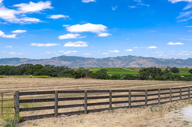 property view of mountains featuring a rural view