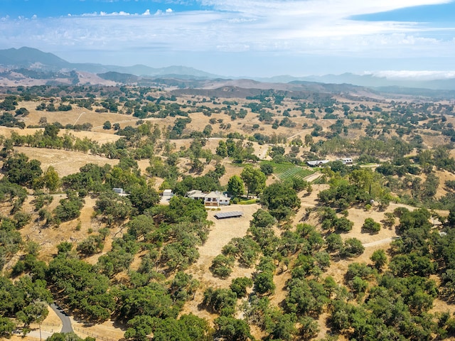 bird's eye view featuring a mountain view