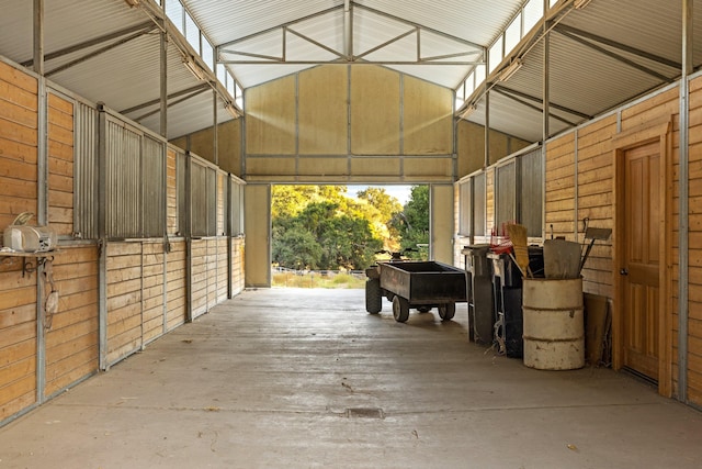 view of horse barn