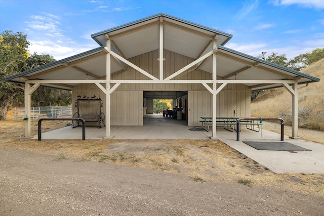 view of front facade featuring a patio area