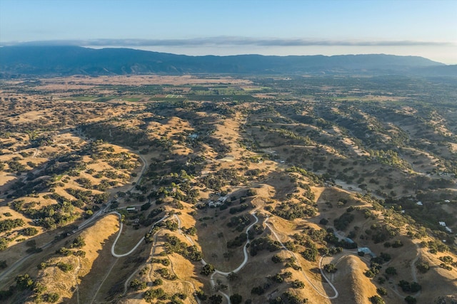 drone / aerial view with a mountain view