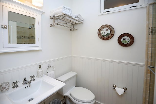 bathroom with toilet and sink