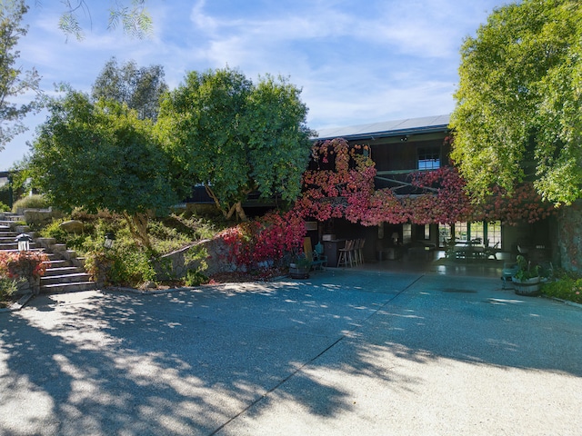 view of front of property with a patio