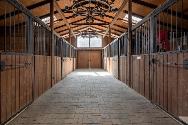 view of horse barn