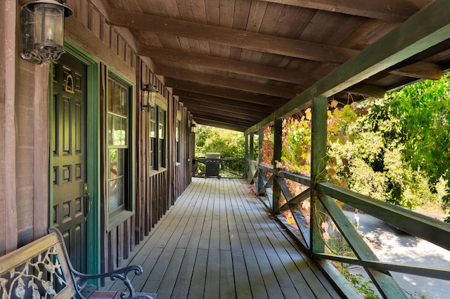 view of wooden terrace