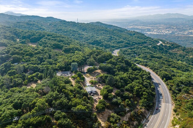 aerial view featuring a mountain view