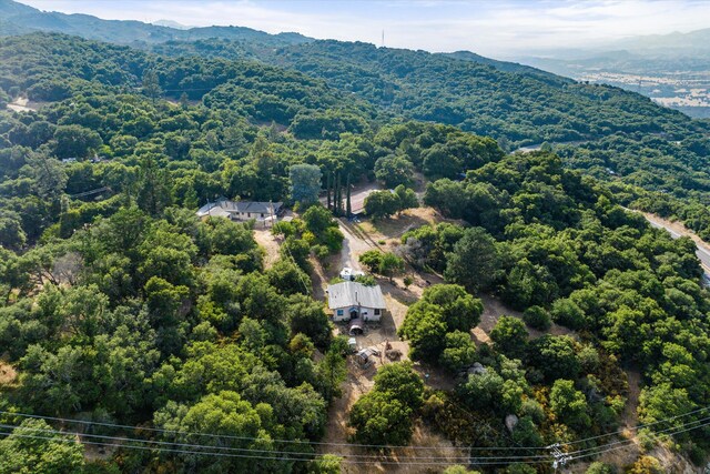 drone / aerial view with a mountain view