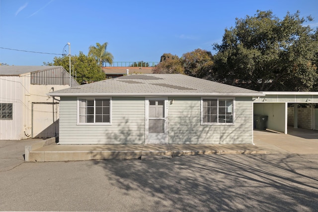 view of front of property with a patio area