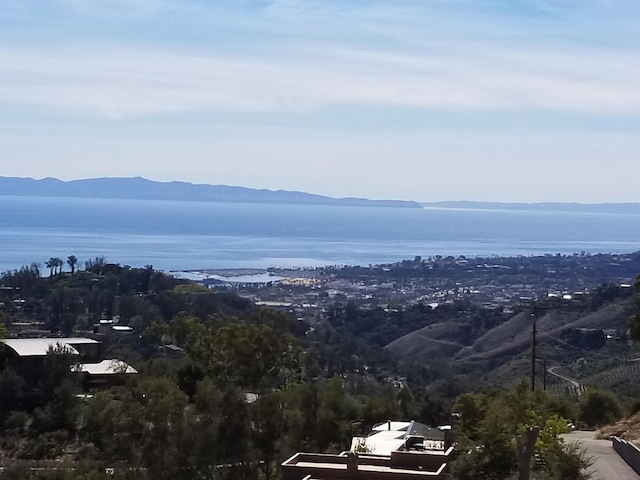 property view of water featuring a mountain view