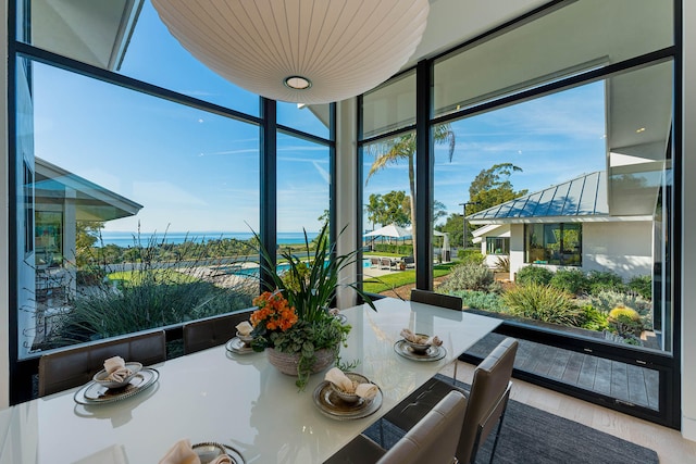 view of sunroom