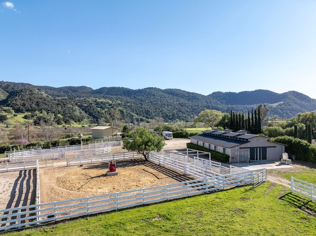 property view of mountains featuring a rural view