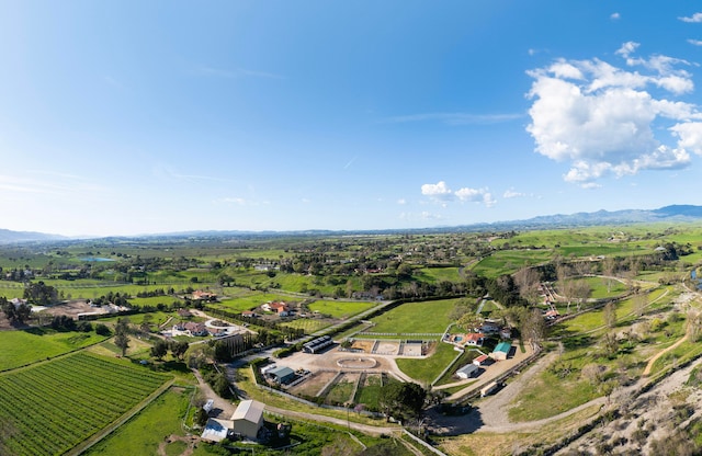 drone / aerial view featuring a rural view