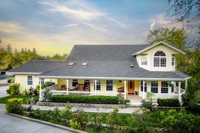 view of front of home with a porch