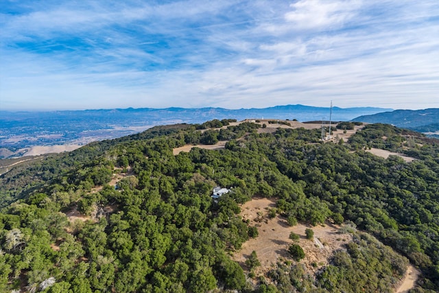 aerial view featuring a mountain view