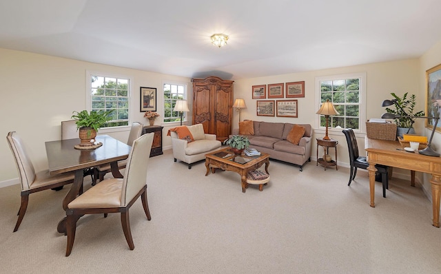 view of carpeted living room