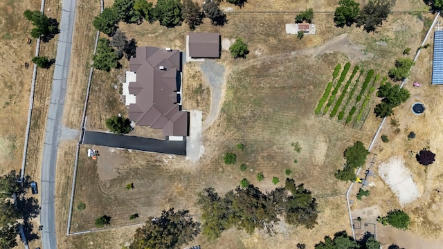 drone / aerial view featuring a rural view