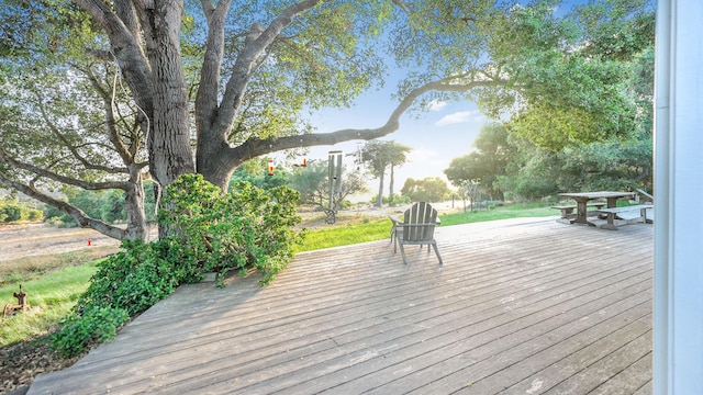 view of wooden deck