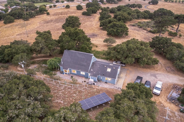 drone / aerial view with a rural view