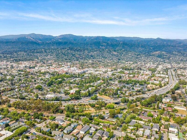 aerial view featuring a mountain view