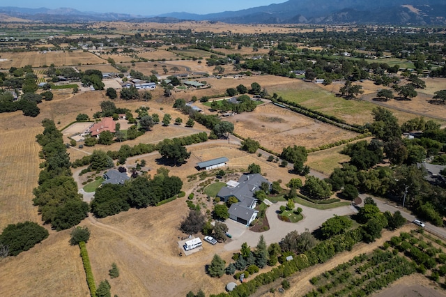 drone / aerial view with a mountain view