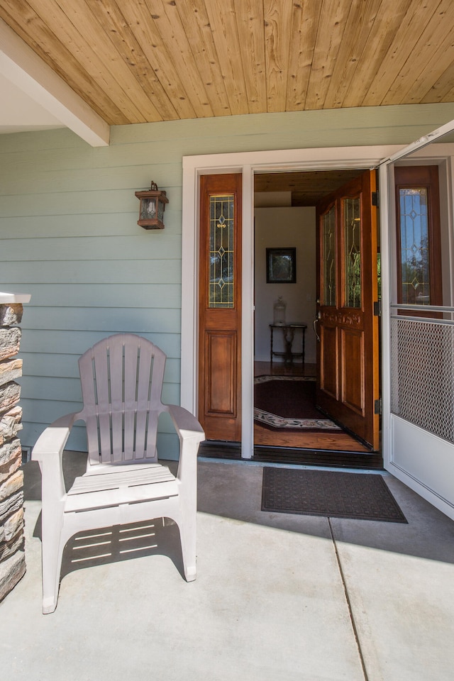 view of doorway to property