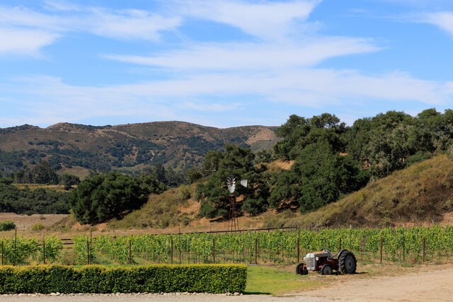 mountain view with a rural view