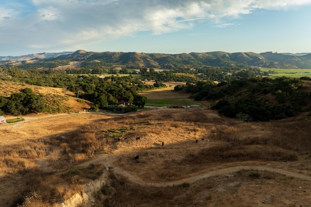 property view of mountains with a rural view