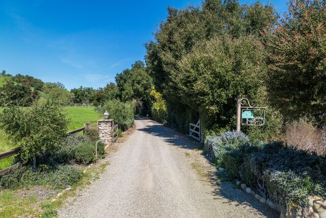 1259 Alamo Pintado Rd, Solvang, CA 93463 - view of dirt / gravel road with a wooded view