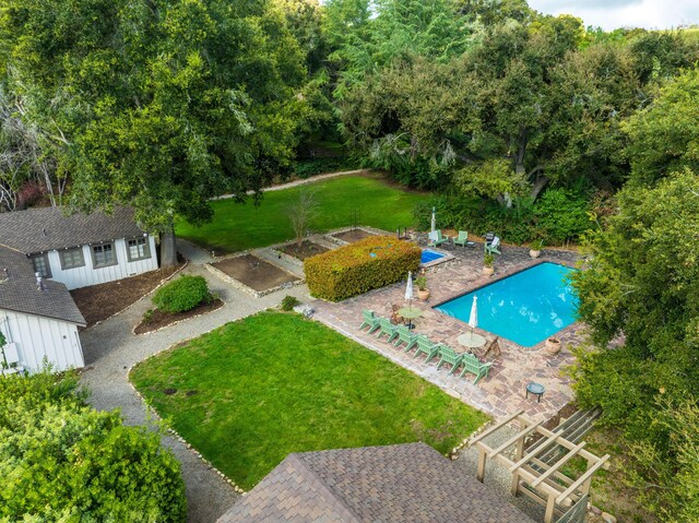 1259 Alamo Pintado Rd, Solvang, CA 93463 - bird's eye view of a pool