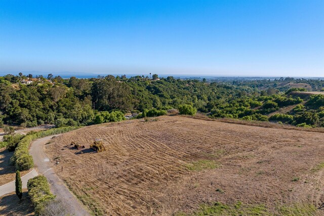 bird's eye view with a rural view