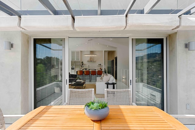 view of sunroom / solarium