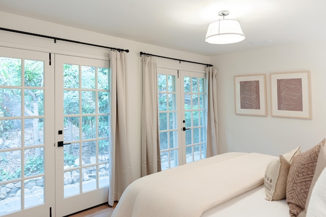 bedroom with french doors