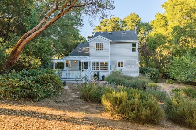 view of rear view of property