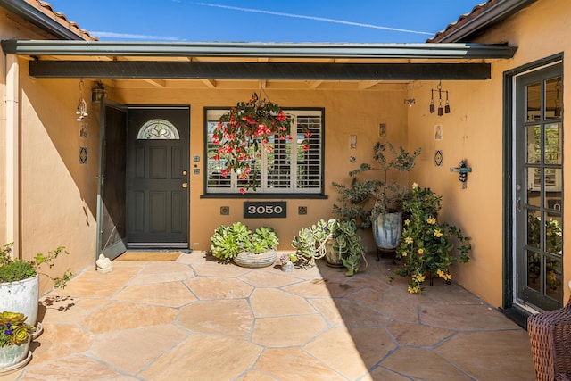 3050 Serena Rd, Santa Barbara, CA 93105 - doorway to property featuring stucco siding
