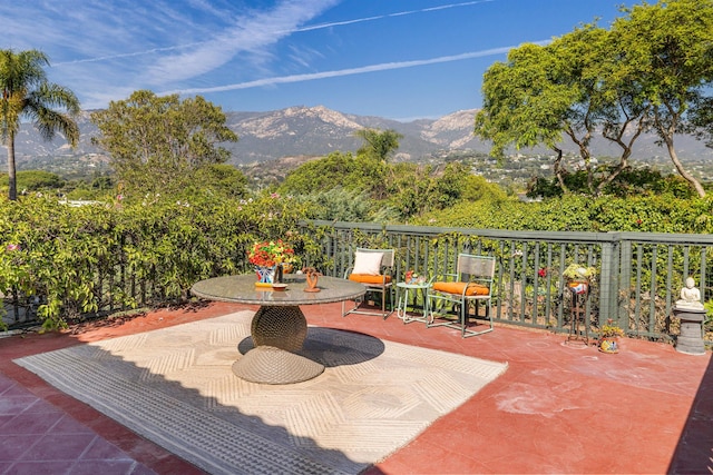 3050 Serena Rd, Santa Barbara, CA 93105 - view of patio with a mountain view