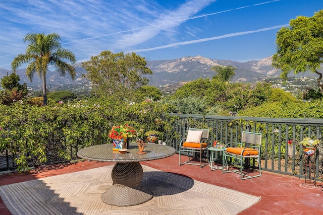 3050 Serena Rd, Santa Barbara, CA 93105 - view of patio with a mountain view