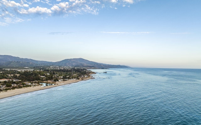 property view of water featuring a mountain view