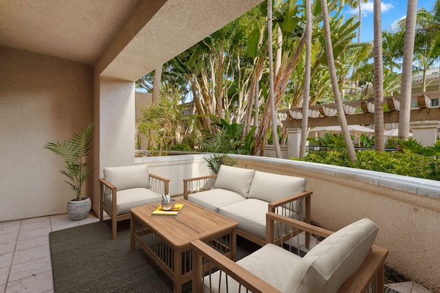 balcony with outdoor lounge area