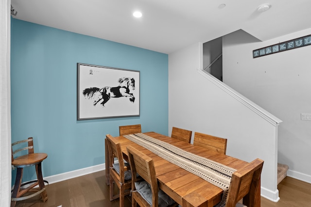 dining room featuring dark hardwood / wood-style floors