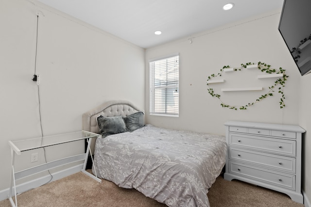 view of carpeted bedroom